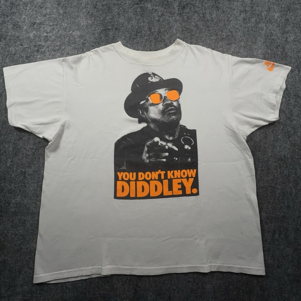 Vintage 90s Nike Bo Diddley You Don't Know Diddley Shirt L USA Single Stitch